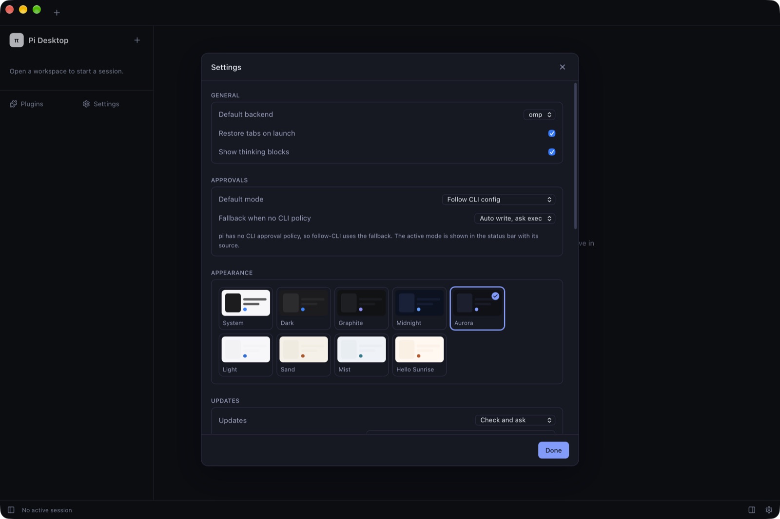 Aurora theme