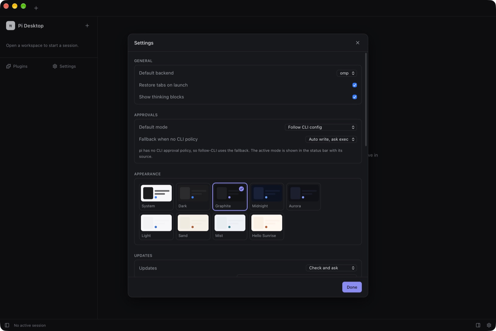 Graphite theme